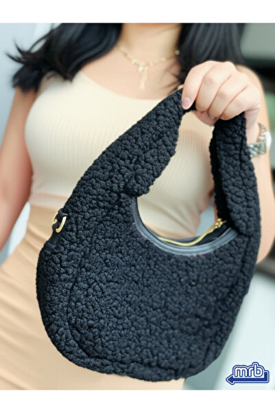 MRB Kadın Peluş Omuz Çantası Kadın El Çantası Günlük Kullanım Kadın Çanta Küçük Boy