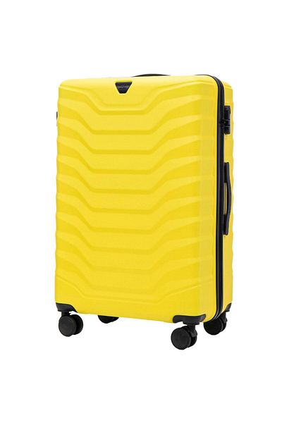 wings Valiză mare rigidă PEAFOWL 97L, design galben și negru