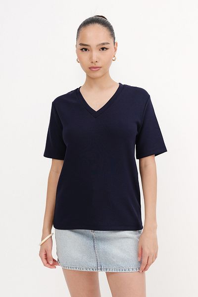 Addax V-Neck Basic T-Shirt P4380