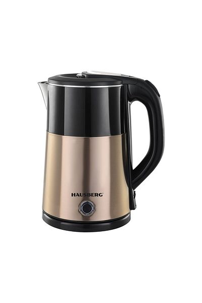 Hausberg Βραστήρας HB-3618AU, 1500 W, 2 L, περιστρεφόμενη βάση 360 μοιρών, Αυτόματη απενεργοποίηση, Χρυσός