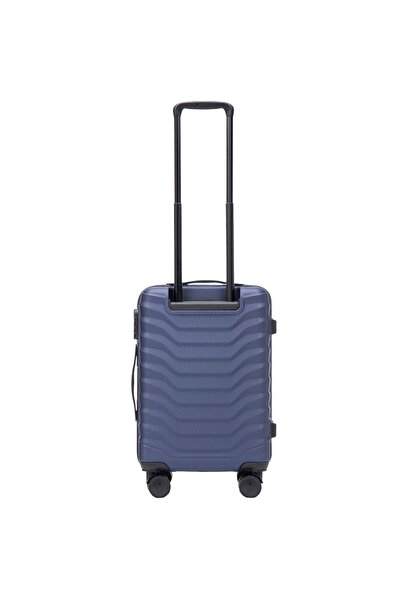 wings Peafowl Cabin Suitcase 38L, Blue, 4 Wheels, Durable ABS+ Material
