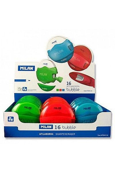 Milan Plastic Sharpeners With Bubble Eraser, Model 4704116