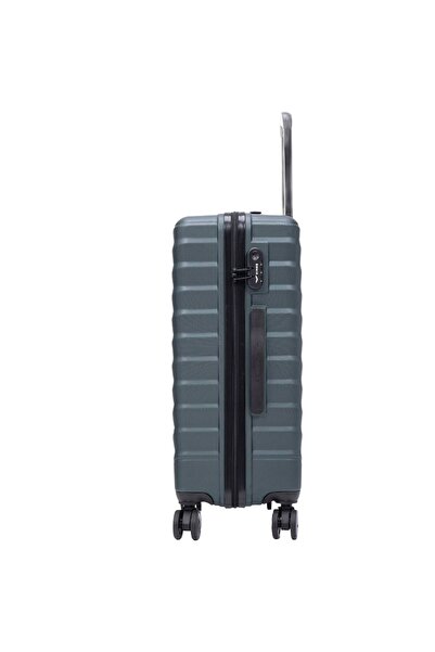 wings Valiză de cabină Peafowl 38L Verde Închis - ABS, 4 roți, Încuietoare si...