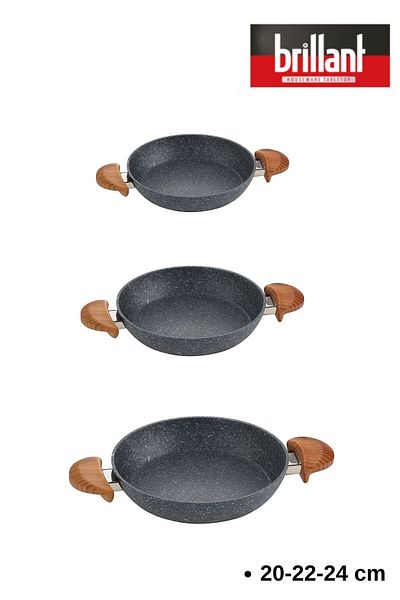 Brillant Alpha Bio Granite 3-Piece Pan Set 20-22-24 cm