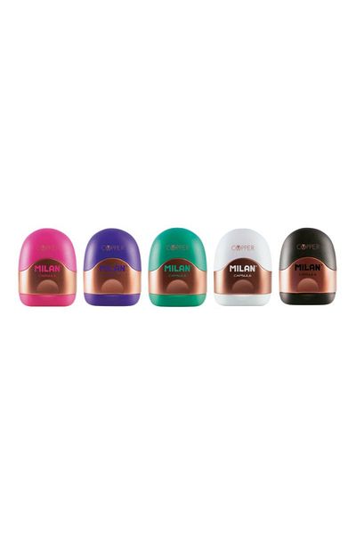 Milan Milan Copper Mechanical Pencil Sharpener with Container, Plastic