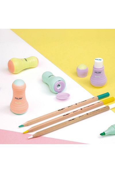 Milan Plastic Milan Sharpeners with Sway Pastel Eraser