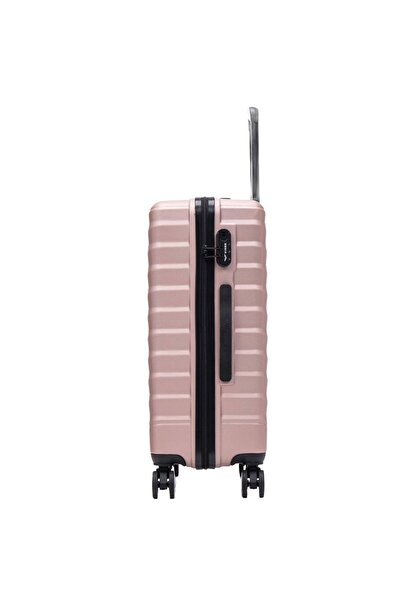 wings PEAFOWL 38L Cabin Luggage - Rose Gold, Durable ABS, 4 Wheels