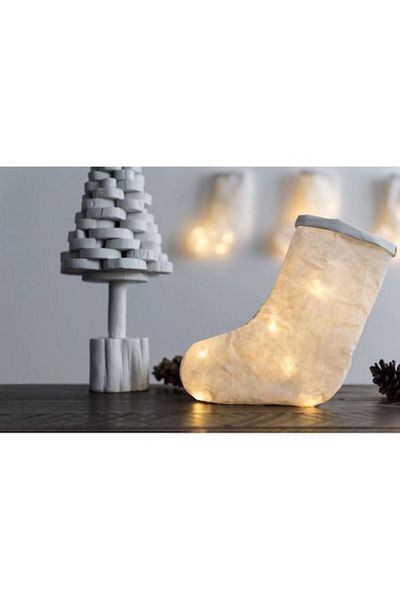 indiggo Lampă de noapte pentru copii, albă, 25x19cm, cu șir LED, hârtie lavabilă și reutilizabilă