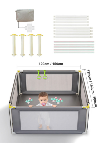Ma Baby Baby Playpen, Portable And Adjustable Baby Safe Activity Center, Anti-fall Safe 738962342416-gg