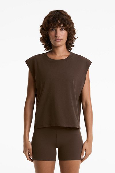 Oysho Cotton blend sleeveless seamless T-shirt