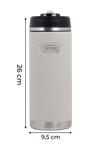 Thermos Stainless Steel Thermos with Straw 940 ml – Anti-Slip Base Compatible with Vehicle Interior