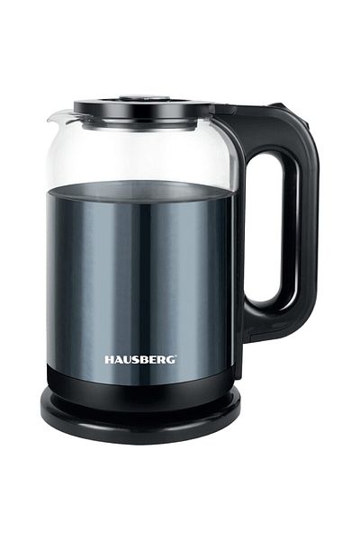 Hausberg Ηλεκτρικός βραστήρας HB-3622BL, 1800W, χωρητικότητα 2L, αυτόματη απενεργοποίηση, Μπλε-Μαύρο