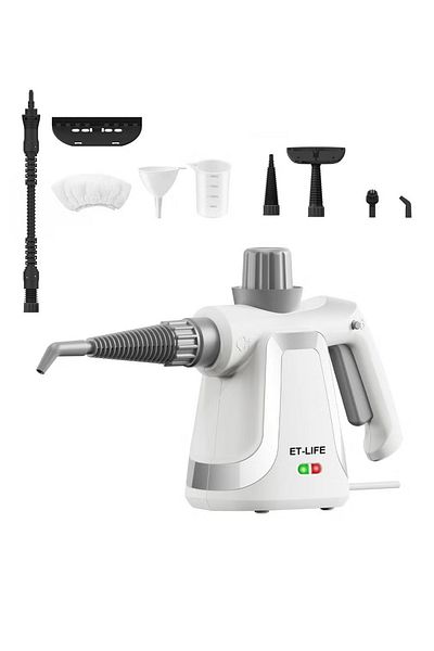 ET-LIFE Handheld Steam Cleaner, 1000W, Multipurpose Portable Steam Cleaners for Home with 9 Accessory Kit
