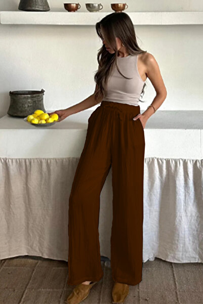 Cockatoo Pantaloni Palazzo de muselină