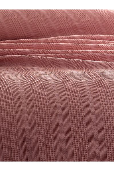 Sevim Double Waffle Pike 210X230Cm, 100% Cotton, Honeycomb Design, Terra