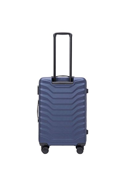 wings Valiză medie rigidă Peafowl, albastră, 4 roți, 63L, ABS+