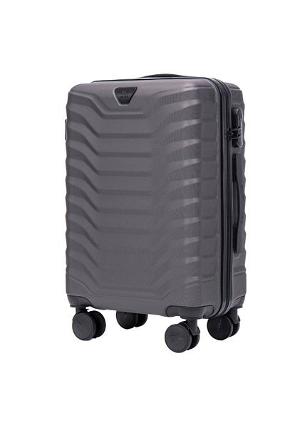 wings Valiză de cabină Peafowl - Carcasă rigidă, 4 roți, 38L Gri închis
