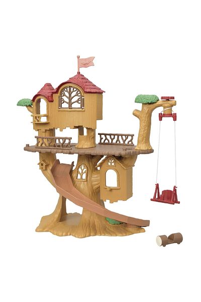 SYLVANIAN FAMILIES Adventure Tree House Playset - Outdoor Dollhouse with Swings & Ladder