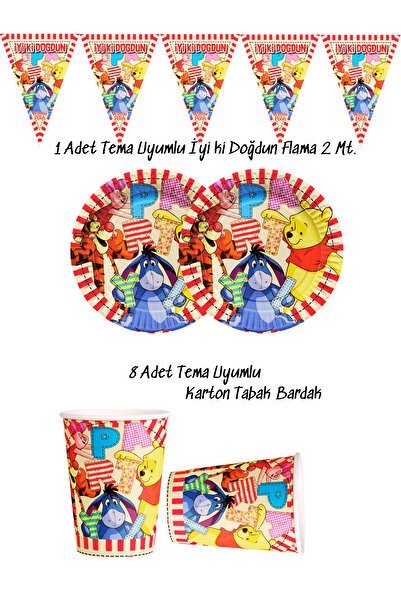 snowparty Farfurie tematică, ceașcă, steag cu franjuri, ornamente pentru ziua...