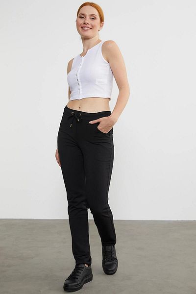 Sementa 72578 Women's Pocketed Straight Narrow Leg Single Sweatpants