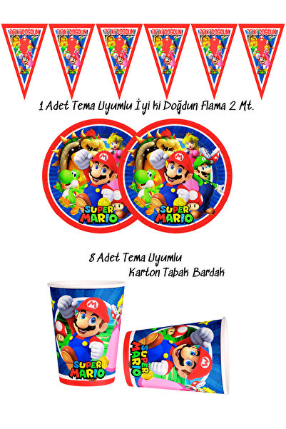 snowparty Farfurie tematică, ceașcă, steag cu franjuri, ornamente pentru ziua de naștere