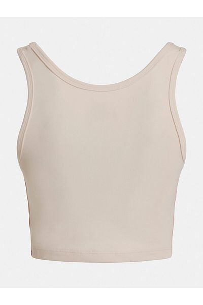 Guess V2Rp03Mc04G Round Neck Regular Fit Plain Cream Women's Undershirt