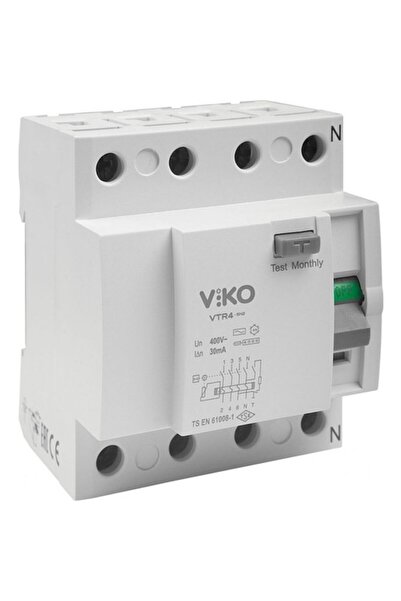 VİKO 6ka Ac 4p 30ma 40a Kaçak Akım Sigorta Rölesi