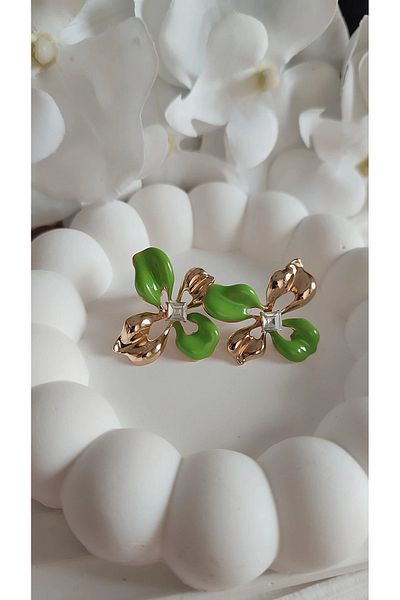 To Be Reborn Steel Flower Model Enamel Earrings Summer Trends New Season