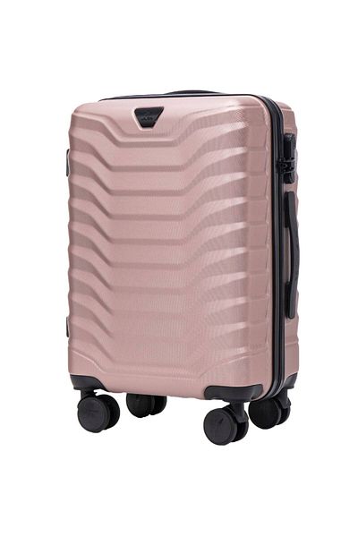 wings Bagaj de cabină PEAFOWL 38L - Auriu roz, ABS durabil, 4 roți