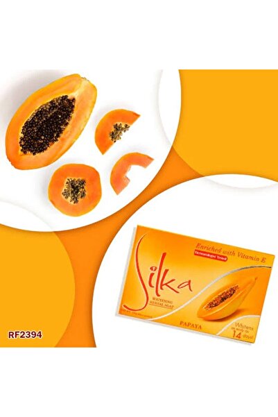 Silka Papaya Skin Whitening Herbal Soap 3x135g