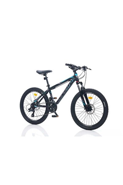 Corelli FELİX 1.2 ERKEK DAĞ BİSİKLETİ 304H HD 24 JANT 21 VİTES SİYAH TURKUAZ GRİ