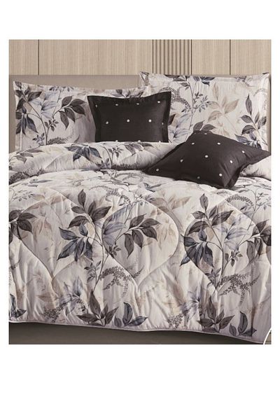 smart home Double-sided comforter set, 6-piece bedspread, 6-piece comforter with filling, 100% microfiber