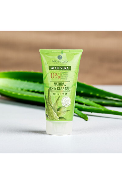 Dermaflora Natural Cosmetics Gel pur de aloe vera, calmant, piele sensibila, iritata, arsuri solare, 150ml - Dermaflora