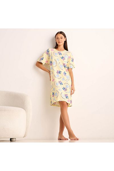 FAV All-Over Stitch and Angel Print Sleepshirt