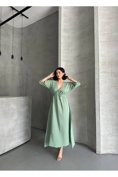 SUN STYLE Φόρεμα 100 βαμβακερό Muslin Cotton Kal Elastic