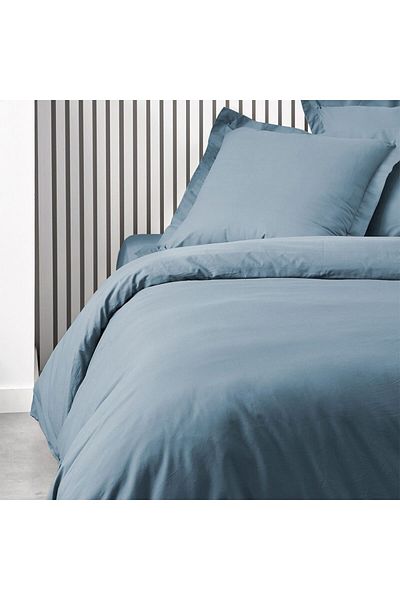 Danube Home Pristine Fit Queen Duvet Cover Light Blue 220X240Cm | 100% Cotton-144 Thread Count