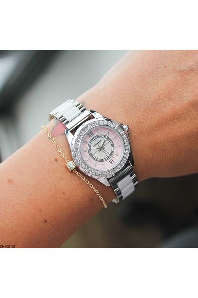 Chaperone Cp000103 Women's Wrist Watch with Steel Band