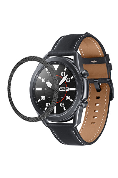 Choice غطاء لاصق أسود على شكل معين لساعة Galaxy Watch 4 مقاس 46 مم، متوافق مع...