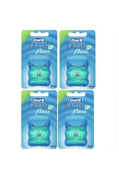 Oral-B Set de 4 ațe dentare satinate, 25 m