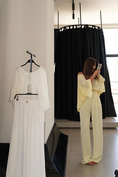 Özge Özgenç Casual Blouse with Elastic Collar