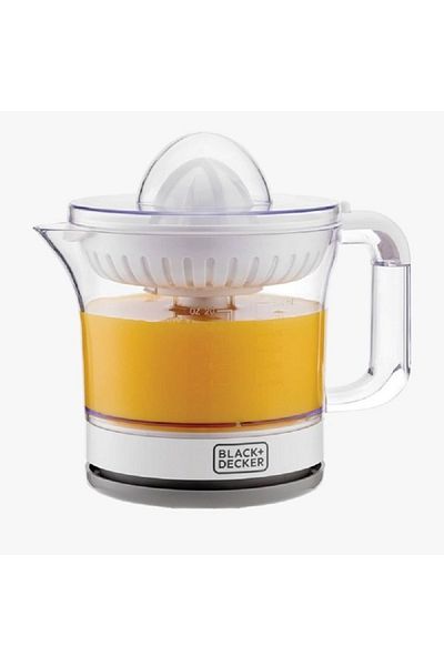 BLACK Decker 25W Traditional Citrus Juicer Clear and White