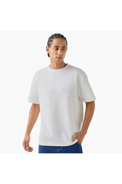Kappa Kappa Logo Embroidered T-shirt with Crew Neck and Short Sleeves