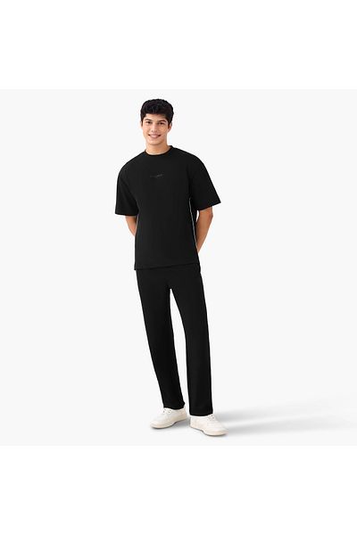 Kappa Kappa Printed Crew Neck T-shirt with Side Piping