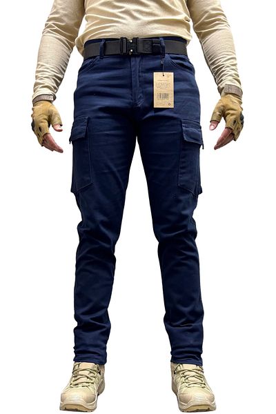 Polviton Men's Cargo Pants Tactical Combat Side Pockets