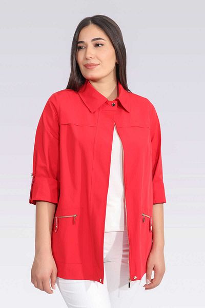 TOLGA SARAÇOĞLU Thin Fabric Coat Without Lining with Strip Detail
