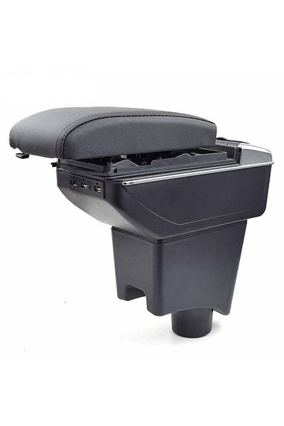 AVR AVR® armrest for Dacia Logan / Sandero (09.2004-2017) model 7H, black, with USBs