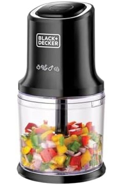 Blackdekor BLACK+DECKER Vertical Chopper, 500W, 4 Durable Stainless Steel Blades, 500ml Working Capacity Bowl,