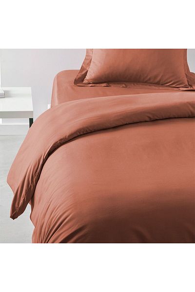 Danube Home Pristine Fit Queen Duvet Cover Light Brown 220X240Cm | 100% Cotton-144 Thread Count