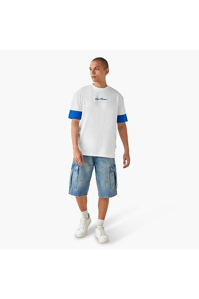 Lee Cooper Printed T-shirt with Crew Neck