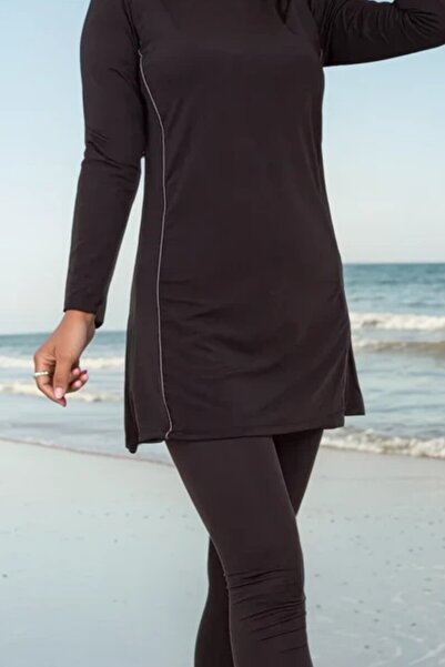 Asya Karen Kadın Tesettür Mayo Takımı 3'lü Bone Dahil